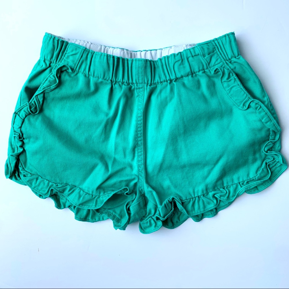 Crew cuts everyday green ruffle shorts size 12